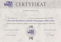 Dobieranie soczewek kontaktowych Ciba Vision